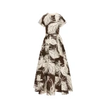 Oscar de la Renta Feather Cotton Poplin Dress - Oscar de la Renta Dresses - American Couture - Shop at Coveti