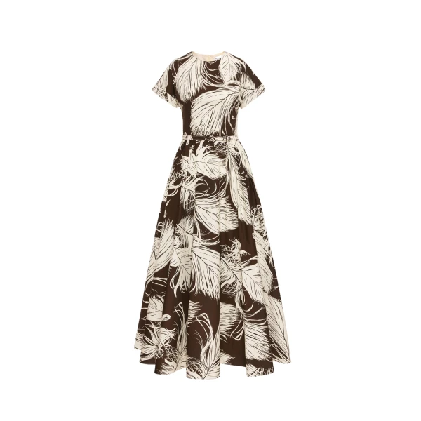 Oscar de la Renta Feather Cotton Poplin Dress - Oscar de la Renta Dresses - American Couture - Shop at Coveti