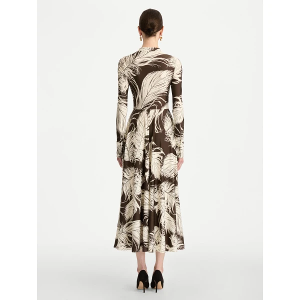 Oscar de la Renta Feather Jersey Dress - Oscar de la Renta Dresses - American Couture - Shop at Coveti