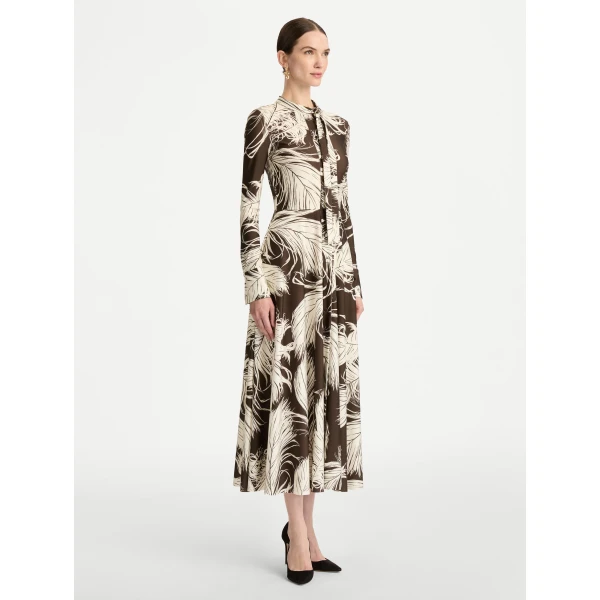 Oscar de la Renta Feather Jersey Dress - Oscar de la Renta Dresses - American Couture - Shop at Coveti