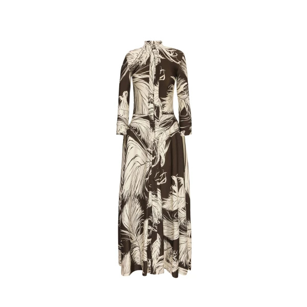 Oscar de la Renta Feather Jersey Dress - Oscar de la Renta Dresses - American Couture - Shop at Coveti