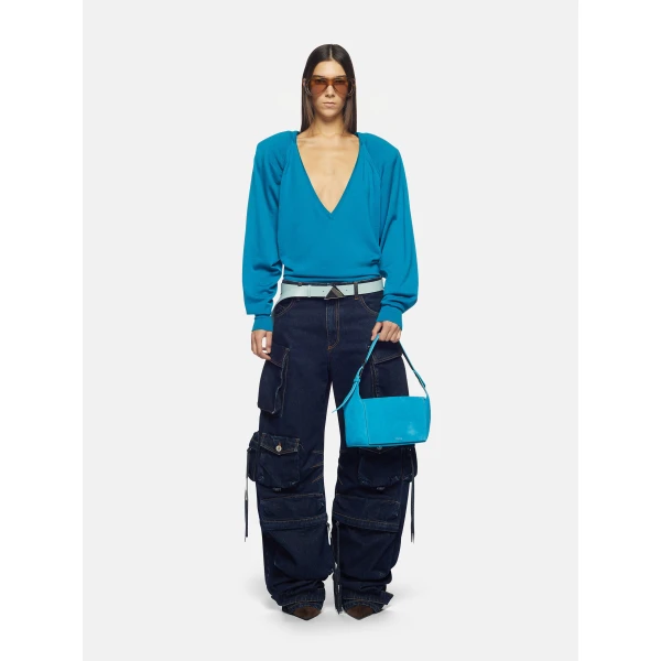 The Attico ‘Fern” Dark Blue Long Pants, view 2