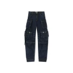 The Attico 'Fern'' Dark Blue Long Pants - The Attico Pants - Designed by Gilda Ambrosio & Giorgia Tordini - Shop at Coveti