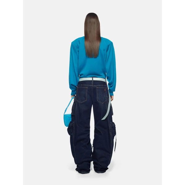 The Attico ‘Fern” Dark Blue Long Pants, view 3