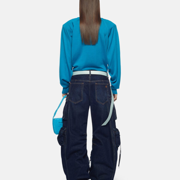 The Attico 'Fern'' Dark Blue Long Pants - The Attico Pants - Designed by Gilda Ambrosio & Giorgia Tordini - Shop at Coveti