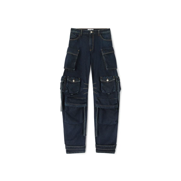 The Attico ‘Fern” Dark Blue Long Pants