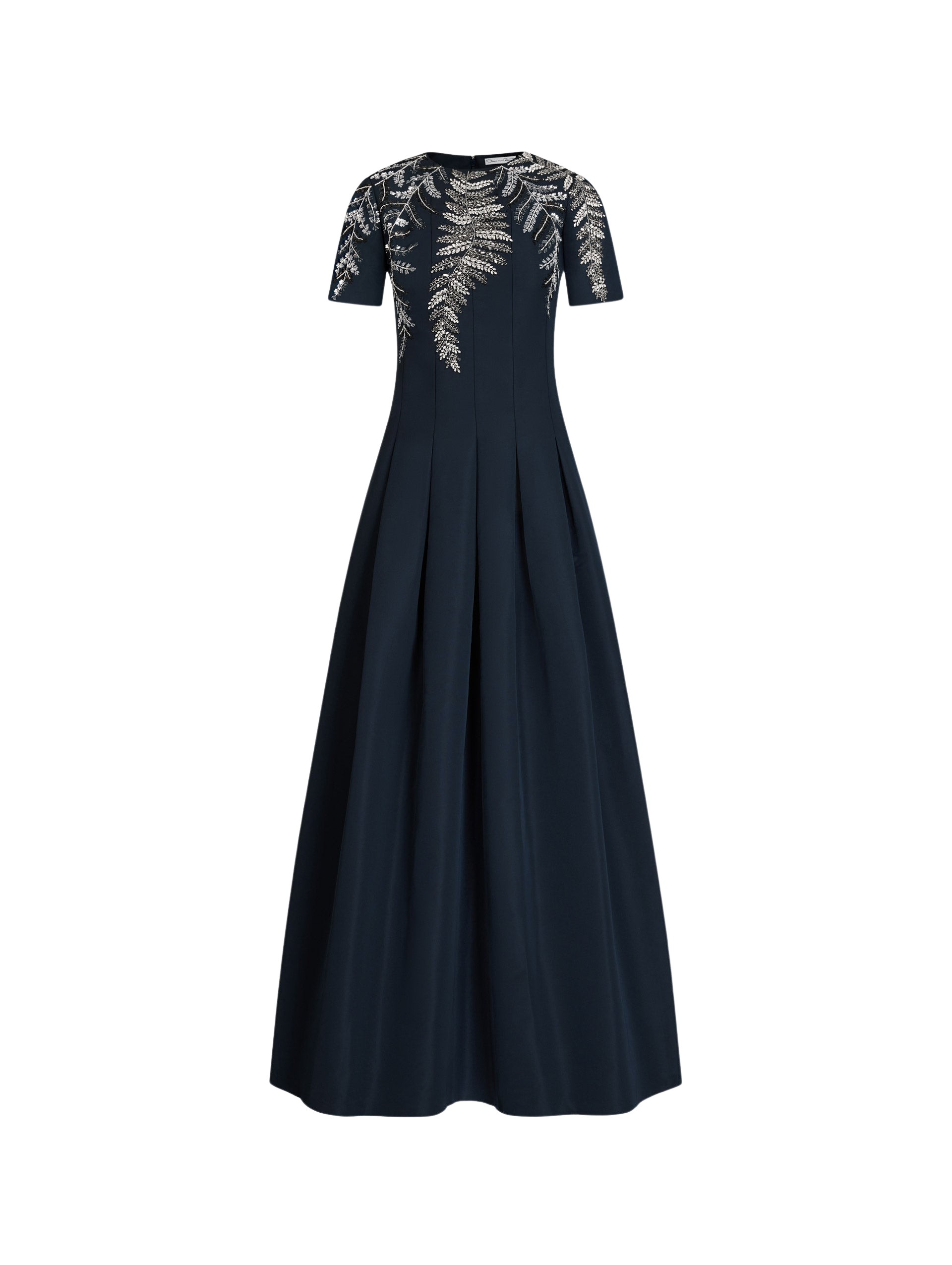 Oscar de la Renta Fern Embroidered Faille Gown