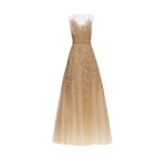 Oscar de la Renta Fern Embroidered Illusion Cocktail Dress - Oscar de la Renta Dresses - American Couture - Shop at Coveti