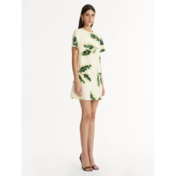 Oscar de la Renta Ficus Leaves Shift Dress - Oscar de la Renta Dresses - American Couture - Shop at Coveti