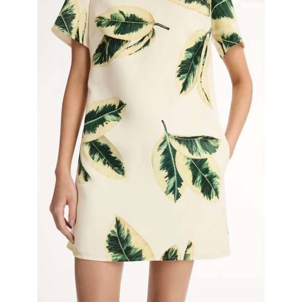 Oscar de la Renta Ficus Leaves Shift Dress - Oscar de la Renta Dresses - American Couture - Shop at Coveti
