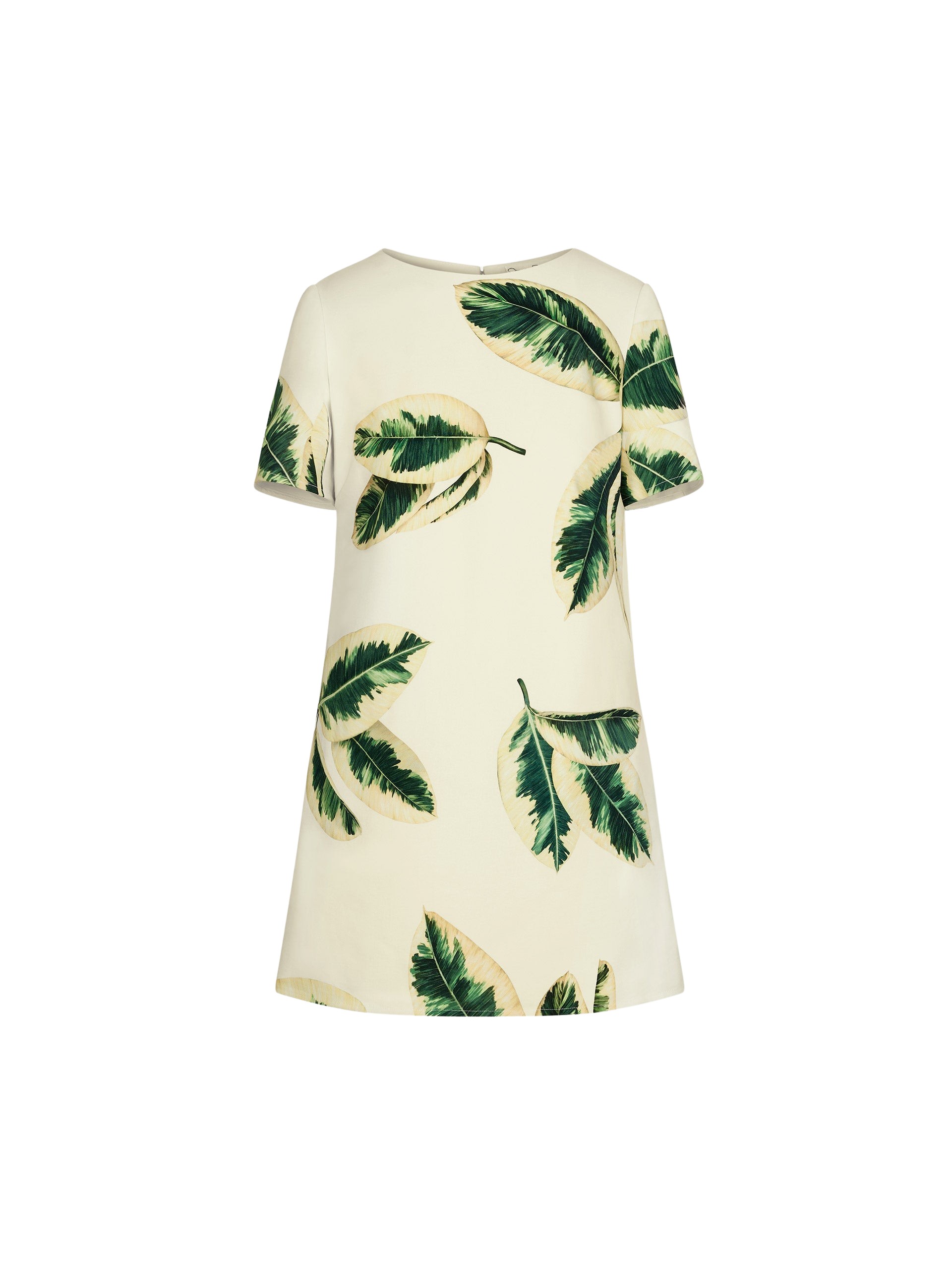 Oscar de la Renta Ficus Leaves Shift Dress