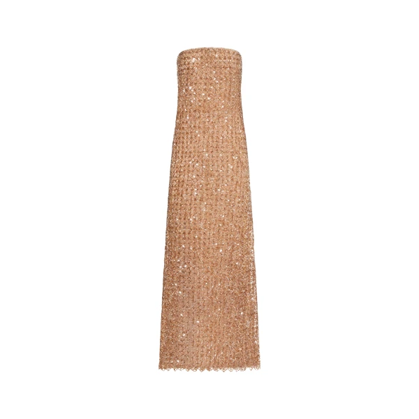 Oscar de la Renta Floral Grid Embroidered Gown - Oscar de la Renta Dresses - American Couture - Shop at Coveti