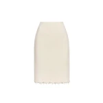 Oscar de la Renta Floral Jeweled Fringe Tweed Skirt - Oscar de la Renta Skirts - American Couture - Shop at Coveti
