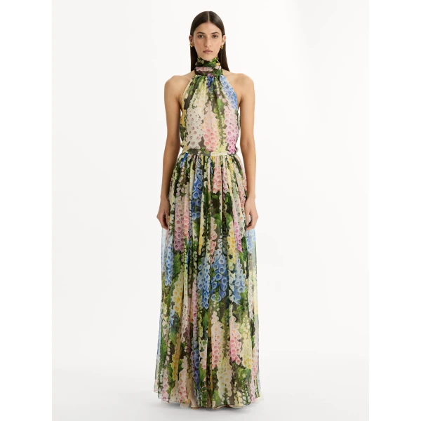 Oscar de la Renta Foxglove Chiffon Gown - Oscar de la Renta Dresses - American Couture - Shop at Coveti