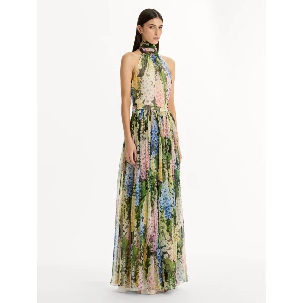 Oscar de la Renta Foxglove Chiffon Gown - Oscar de la Renta Dresses - American Couture - Shop at Coveti