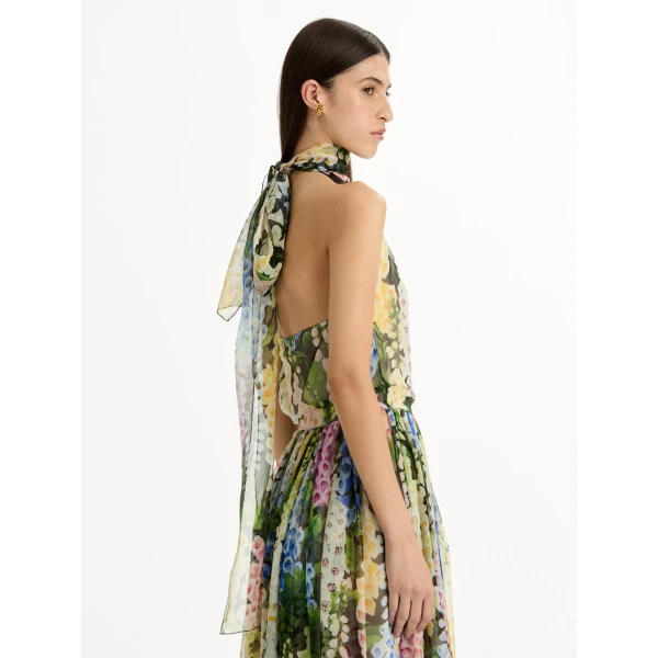 Oscar de la Renta Foxglove Chiffon Gown - Oscar de la Renta Dresses - American Couture - Shop at Coveti