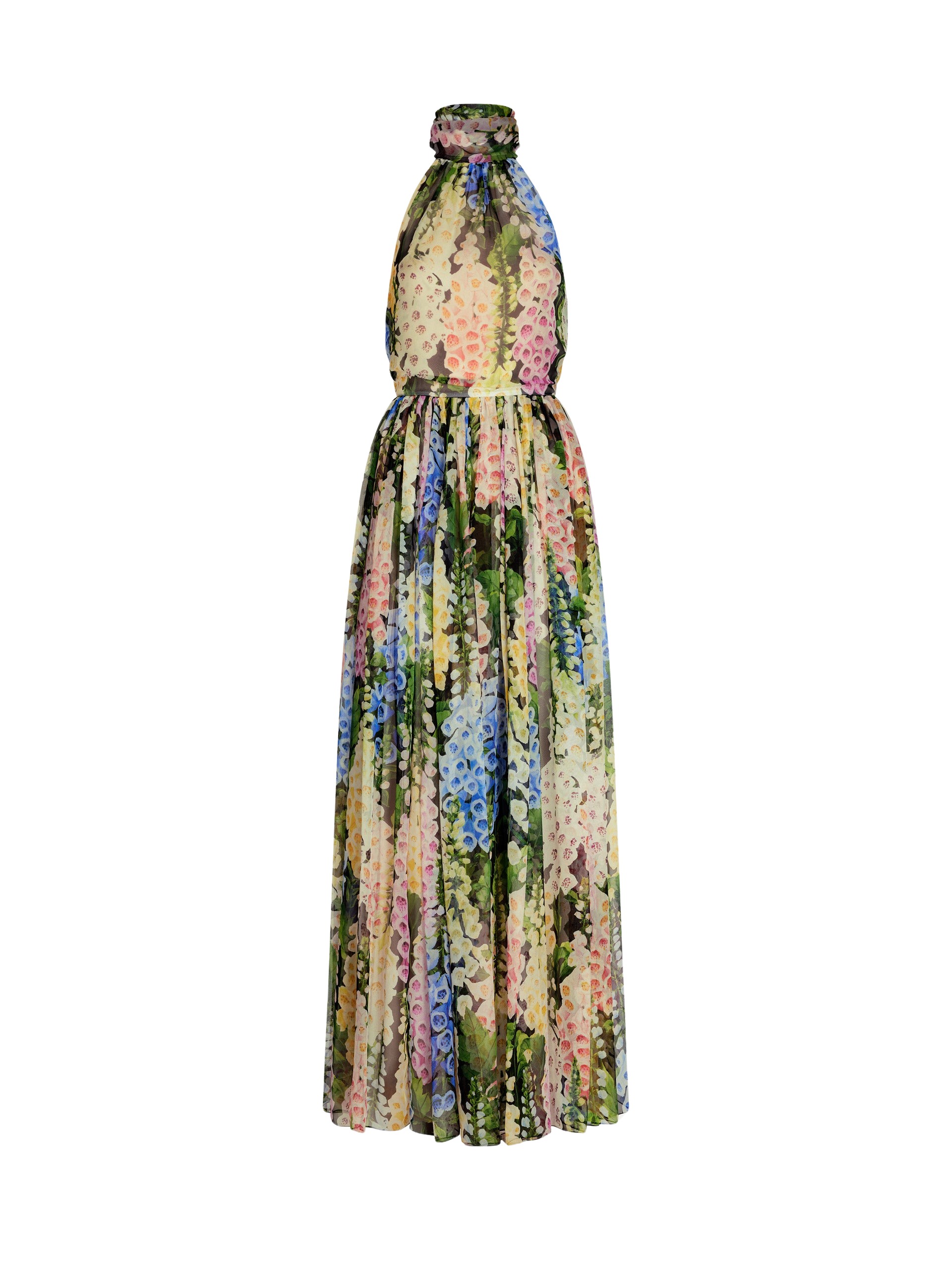 Oscar de la Renta Foxglove Chiffon Gown