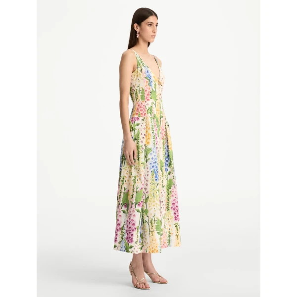 Oscar de la Renta Foxglove Cotton Poplin Dress - Oscar de la Renta Dresses - American Couture - Shop at Coveti