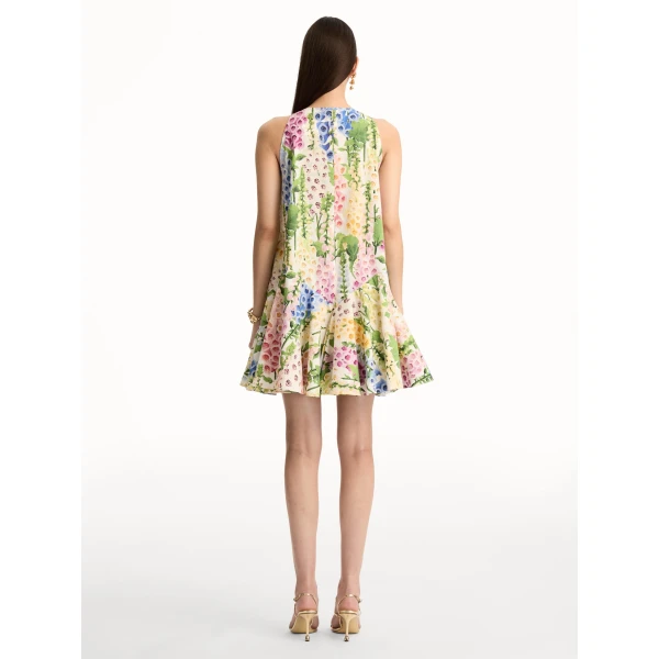 Oscar de la Renta Foxglove Cotton Poplin Trapeze Dress - Oscar de la Renta Dresses - American Couture - Shop at Coveti