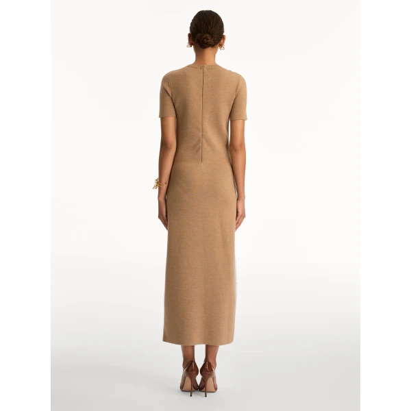 Oscar de la Renta Foxglove Embroidered Knit Dress - Oscar de la Renta Dresses - American Couture - Shop at Coveti