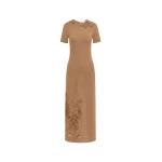 Oscar de la Renta Foxglove Embroidered Knit Dress - Oscar de la Renta Dresses - American Couture - Shop at Coveti
