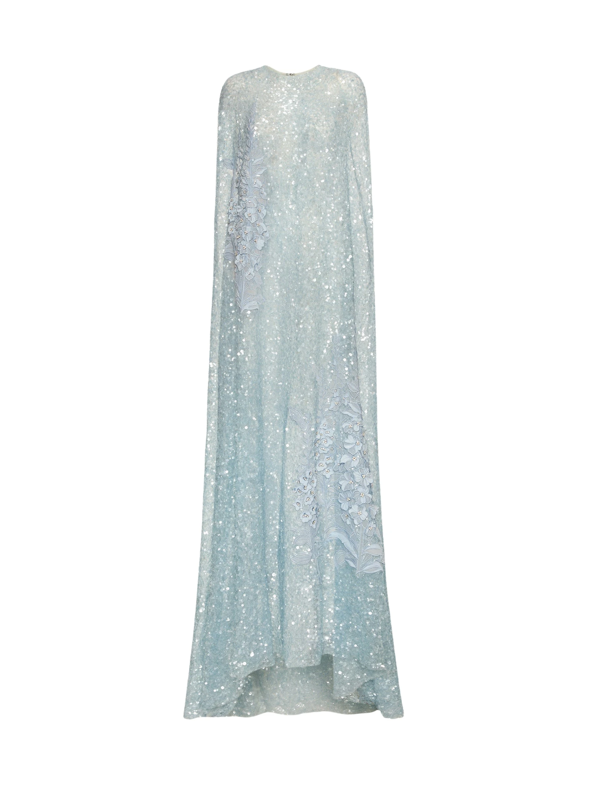 Foxglove-Embroidered-Sequin-Tulle-Caftan-Oscar-de-la-Renta-Dresses49926_nobg Oscar de la Renta Foxglove Embroidered Sequin Tulle Caftan - Oscar de la Renta Dresses - American Couture - Shop at Coveti