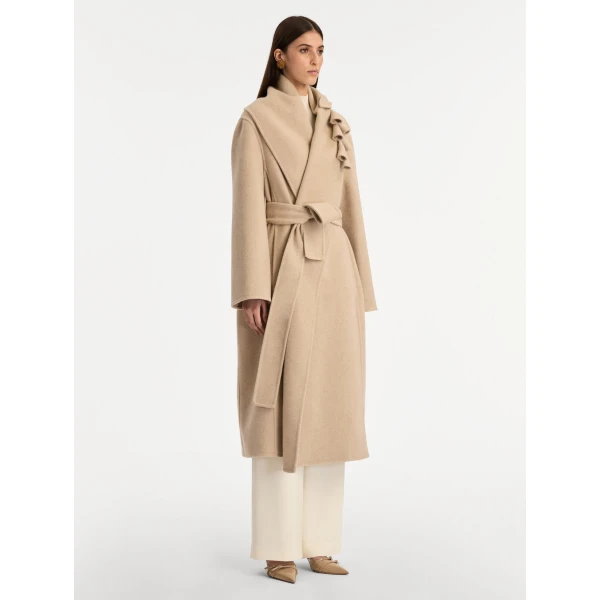 Oscar de la Renta Foxglove Embroidered Wool Coat - Oscar de la Renta Coats - American Couture - Shop at Coveti