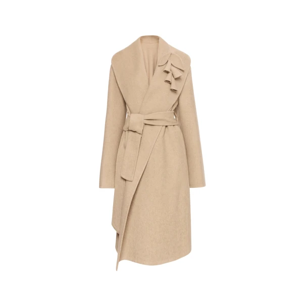 Oscar de la Renta Foxglove Embroidered Wool Coat - Oscar de la Renta Coats - American Couture - Shop at Coveti