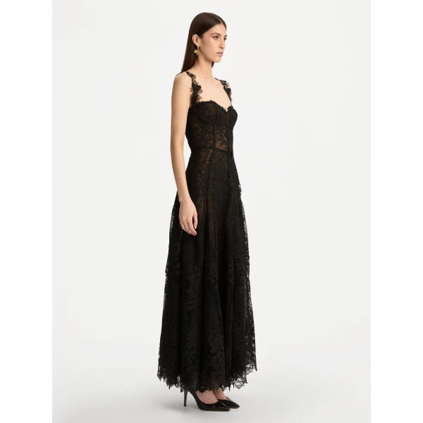 Oscar de la Renta Foxglove Guipure Cocktail Dress - Oscar de la Renta Dresses - American Couture - Shop at Coveti