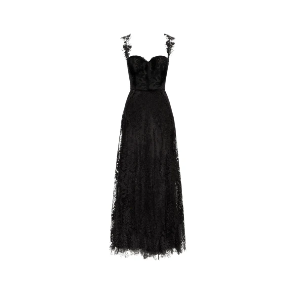 Oscar de la Renta Foxglove Guipure Cocktail Dress - Oscar de la Renta Dresses - American Couture - Shop at Coveti