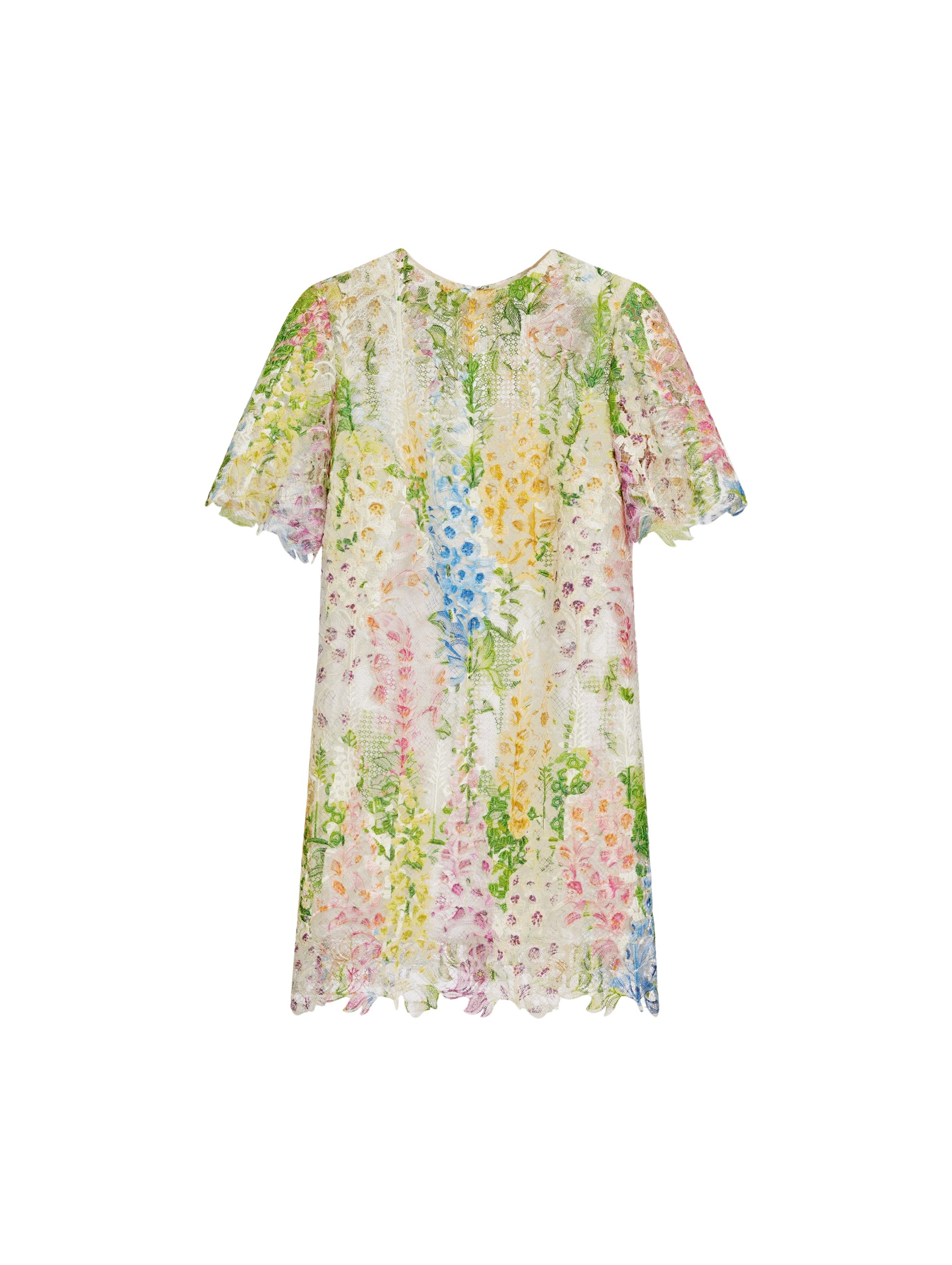 Oscar de la Renta Foxglove Guipure Shift Dress