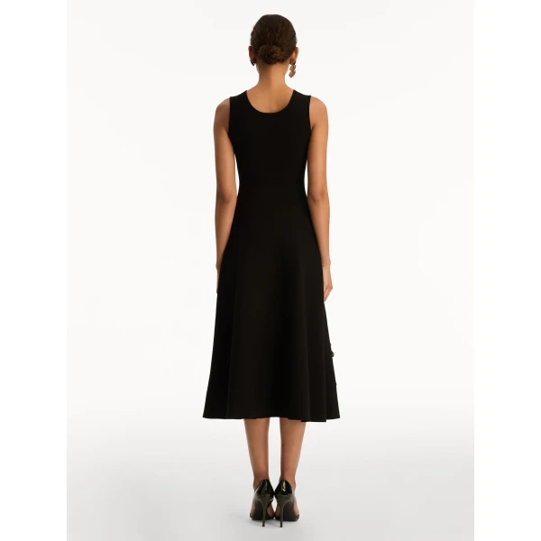 Oscar de la Renta Foxglove Sequin Embroidered Knit Dress - Oscar de la Renta Dresses - American Couture - Shop at Coveti