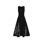 Oscar de la Renta Foxglove Sequin Embroidered Knit Dress - Oscar de la Renta Dresses - American Couture - Shop at Coveti