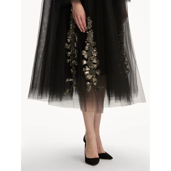 Oscar de la Renta Foxglove Sequin Embroidered Opera Coat - Oscar de la Renta Coats - American Couture - Shop at Coveti