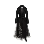 Oscar de la Renta Foxglove Sequin Embroidered Opera Coat - Oscar de la Renta Coats - American Couture - Shop at Coveti