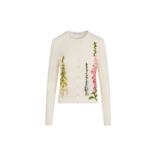 Oscar de la Renta Foxglove Threadwork Cardigan - Oscar de la Renta Knitwear - American Couture - Shop at Coveti