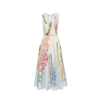 Oscar de la Renta Foxglove Trompe L’oeil Cotton Poplin Dress - Oscar de la Renta Dresses - American Couture - Shop at Coveti