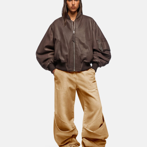 The Attico Ganache ''Anja'' Bomber - The Attico Jackets - Designed by Gilda Ambrosio & Giorgia Tordini - Shop at Coveti