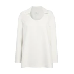 Safiyaa Giovanna Top in Ivory - Safiyaa Tops - Heavy Crepe Cape Gown - Shop at Coveti
