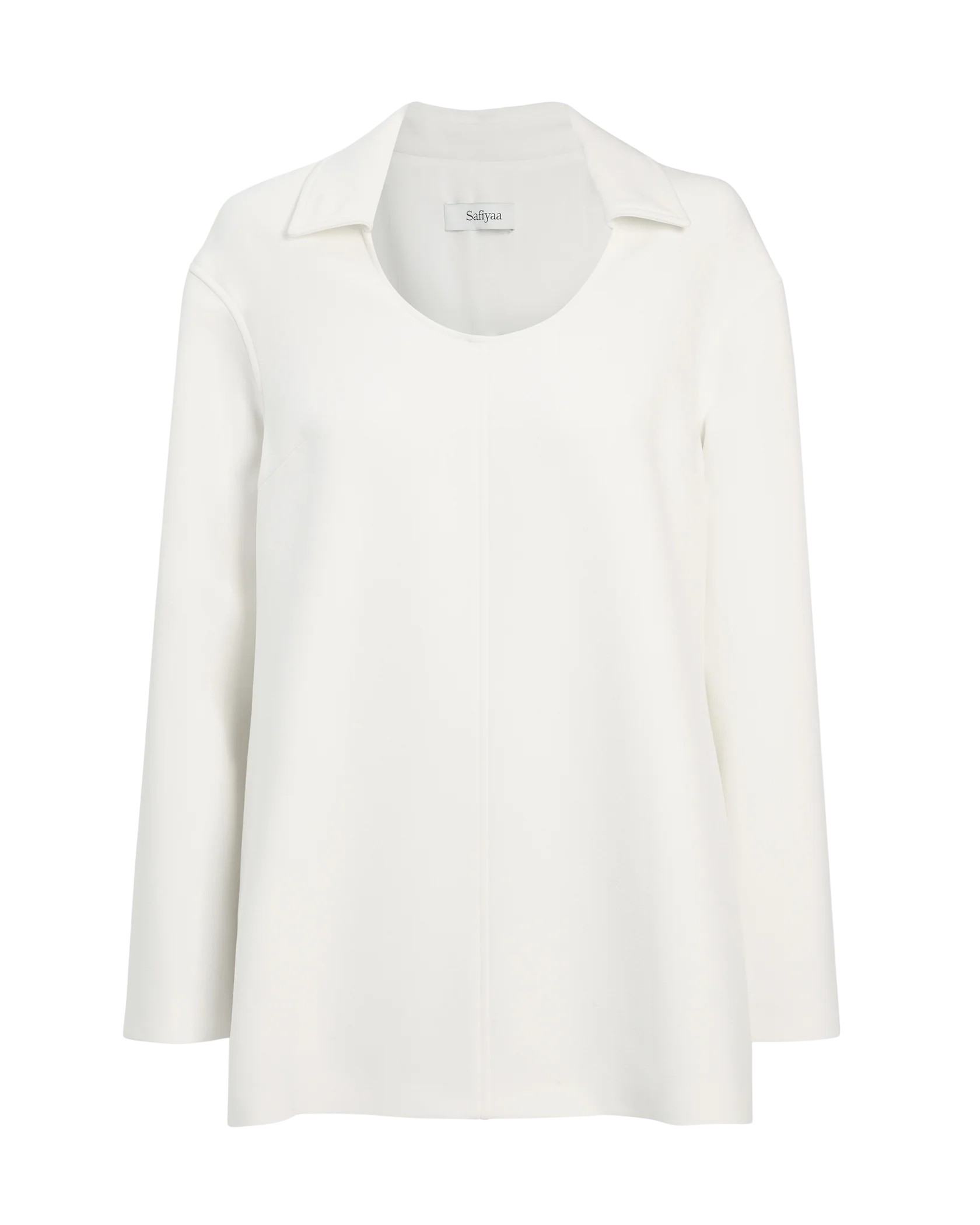 Safiyaa Giovanna Top in Ivory - Safiyaa Tops - Heavy Crepe Cape Gown - Shop at Coveti
