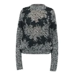 Giambattista Valli Gray Wool Sweater With Black Macramé - Giambattista Valli Knitwear - Romantic Couture - Shop at Coveti