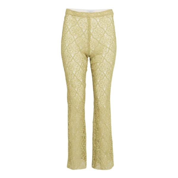 Giambattista Valli Green Filigree Macramé Flared Pants - Giambattista Valli Pants - Romantic Couture - Shop at Coveti