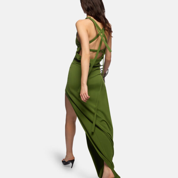 The Attico Green Long Dress - The Attico Dresses - Designed by Gilda Ambrosio & Giorgia Tordini - Shop at Coveti