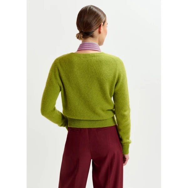 Essentiel Antwerp Green angora blend knit, view 3
