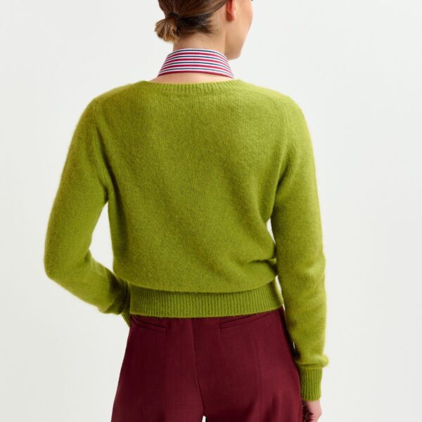 Essentiel Antwerp Green angora blend knit - Essentiel Antwerp Knitwear - Colorful Belgian Design - Shop at Coveti