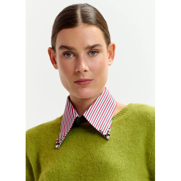 Essentiel Antwerp Green angora blend knit, view 5