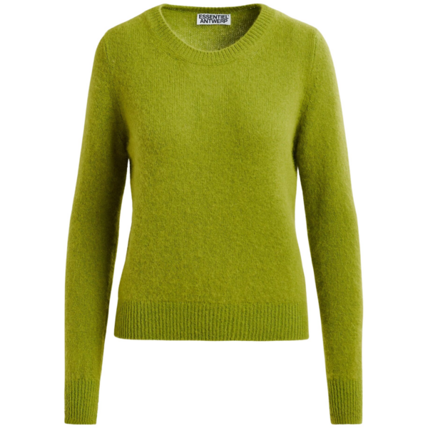Essentiel Antwerp Green angora blend knit - Essentiel Antwerp Knitwear - Colorful Belgian Design - Shop at Coveti