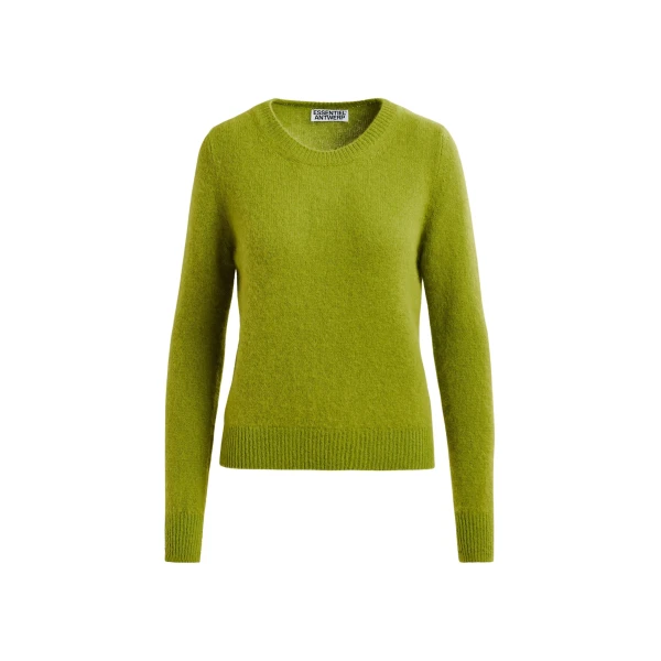 Essentiel Antwerp Green angora blend knit - Essentiel Antwerp Knitwear - Colorful Belgian Design - Shop at Coveti