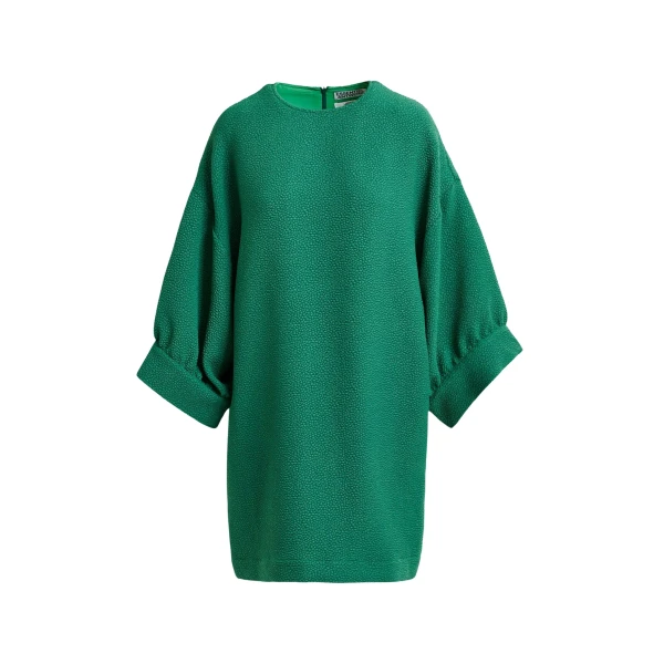Essentiel Antwerp Green mini dress with wide sleeves - Essentiel Antwerp Dresses - Colorful Belgian Design - Shop at Coveti