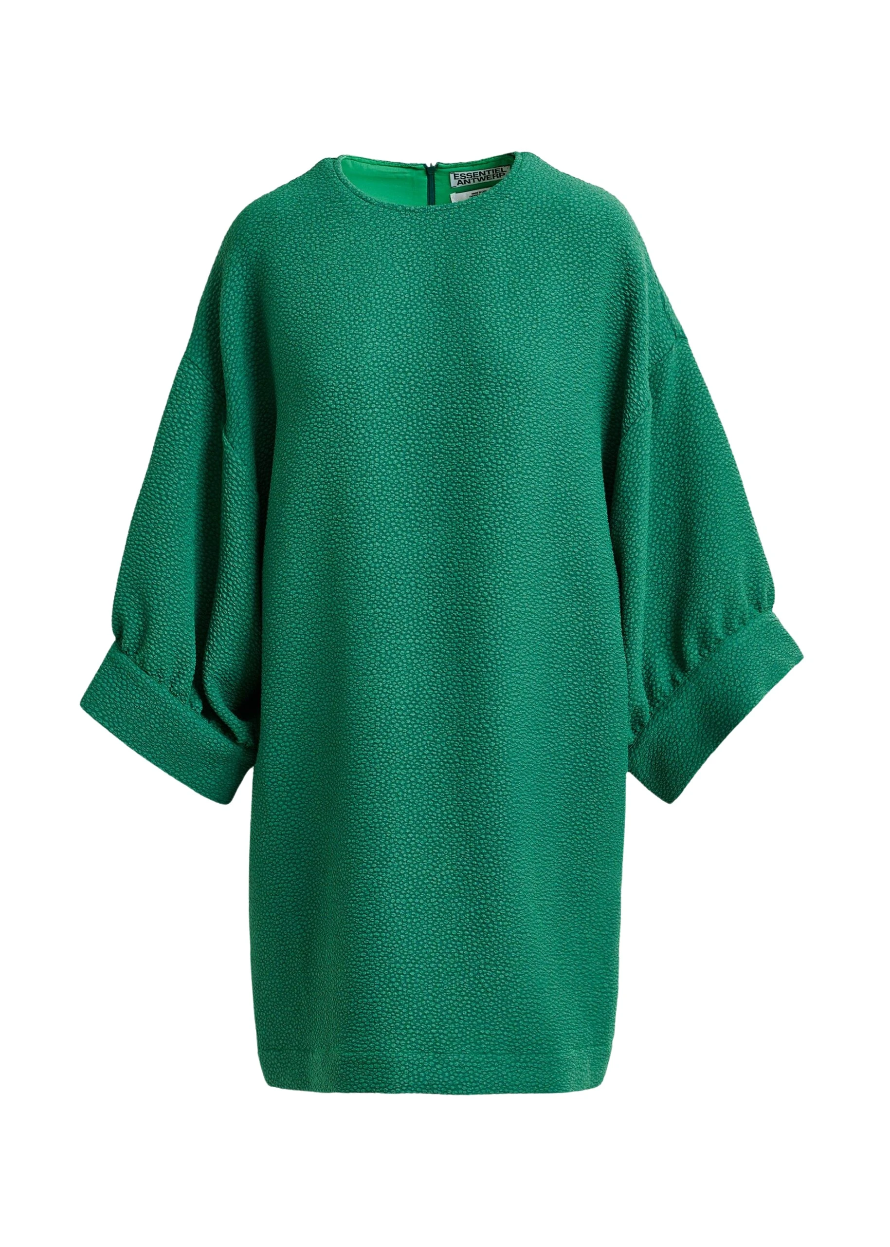 Essentiel Antwerp Green mini dress with wide sleeves - Essentiel Antwerp Dresses - Colorful Belgian Design - Shop at Coveti